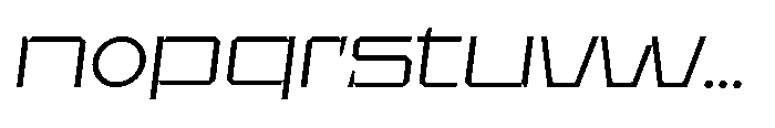 UT Sracotien Oblique Expanded Light Font LOWERCASE