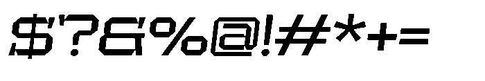 UT Sracotien Oblique Expanded Medium Font OTHER CHARS