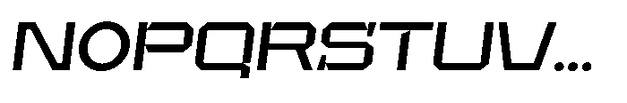 UT Sracotien Oblique Expanded Medium Font UPPERCASE