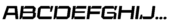 UT Sracotien Oblique Expanded Semi Bold Font UPPERCASE