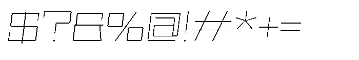 UT Sracotien Oblique Expanded Thin Font OTHER CHARS
