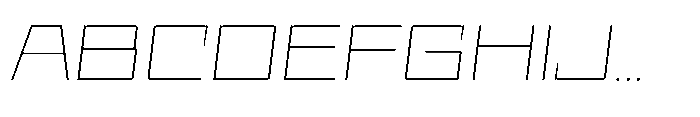 UT Sracotien Oblique Expanded Thin Font UPPERCASE