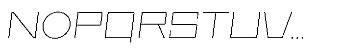UT Sracotien Oblique Expanded Thin Font UPPERCASE