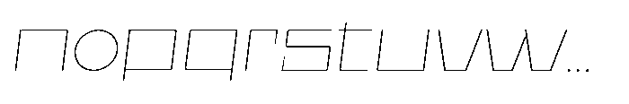 UT Sracotien Oblique Expanded Thin Font LOWERCASE