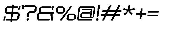 UT Sracotien Oblique Expanded Font OTHER CHARS