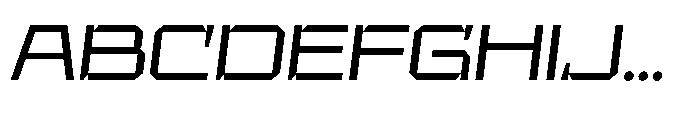 UT Sracotien Oblique Expanded Font UPPERCASE