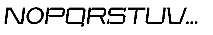 UT Sracotien Oblique Expanded Font UPPERCASE