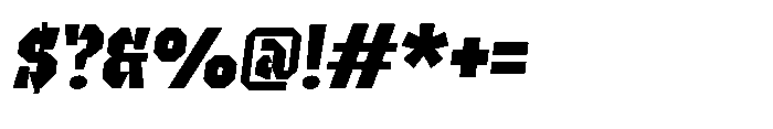 UT Sracotien Oblique Extra Bold Font OTHER CHARS