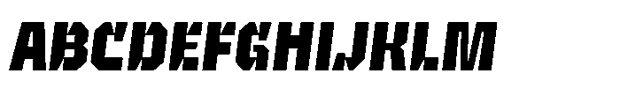 UT Sracotien Oblique Extra Bold Font UPPERCASE