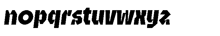 UT Sracotien Oblique Extra Bold Font LOWERCASE