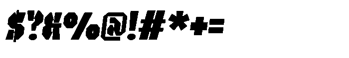 UT Sracotien Oblique Extra Condensed Black Font OTHER CHARS