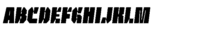 UT Sracotien Oblique Extra Condensed Black Font UPPERCASE