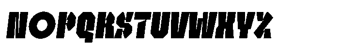 UT Sracotien Oblique Extra Condensed Black Font UPPERCASE