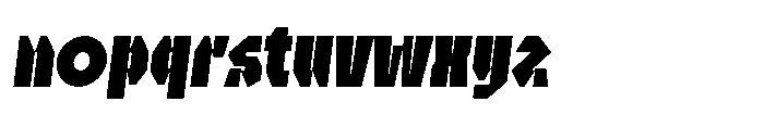 UT Sracotien Oblique Extra Condensed Black Font LOWERCASE