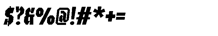 UT Sracotien Oblique Extra Condensed Bold Font OTHER CHARS