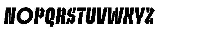UT Sracotien Oblique Extra Condensed Bold Font UPPERCASE