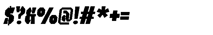 UT Sracotien Oblique Extra Condensed Extra Bold Font OTHER CHARS