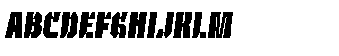 UT Sracotien Oblique Extra Condensed Extra Bold Font UPPERCASE