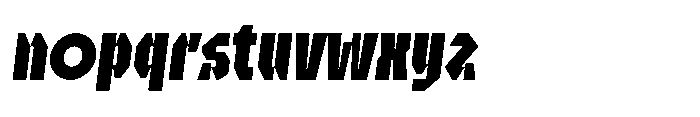UT Sracotien Oblique Extra Condensed Extra Bold Font LOWERCASE