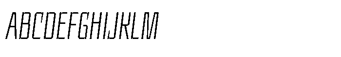 UT Sracotien Oblique Extra Condensed Extra Light Font UPPERCASE