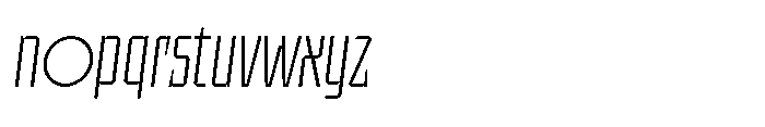 UT Sracotien Oblique Extra Condensed Extra Light Font LOWERCASE
