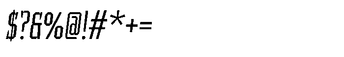 UT Sracotien Oblique Extra Condensed Light Font OTHER CHARS