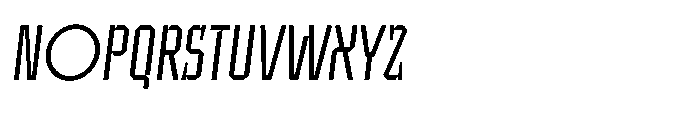 UT Sracotien Oblique Extra Condensed Light Font UPPERCASE