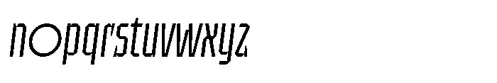 UT Sracotien Oblique Extra Condensed Light Font LOWERCASE