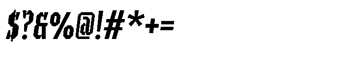 UT Sracotien Oblique Extra Condensed Medium Font OTHER CHARS