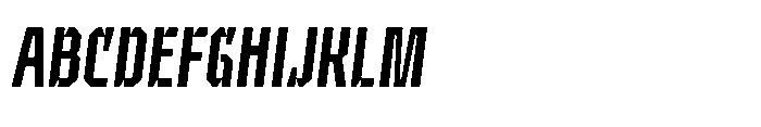 UT Sracotien Oblique Extra Condensed Medium Font UPPERCASE