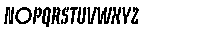 UT Sracotien Oblique Extra Condensed Medium Font UPPERCASE