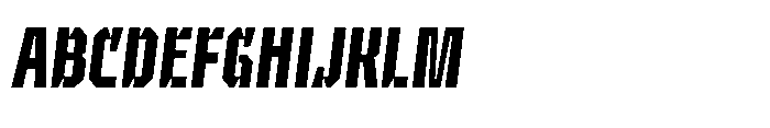 UT Sracotien Oblique Extra Condensed Semi Bold Font UPPERCASE