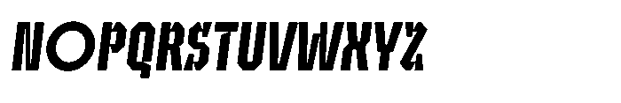 UT Sracotien Oblique Extra Condensed Semi Bold Font UPPERCASE