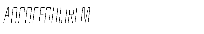 UT Sracotien Oblique Extra Condensed Thin Font UPPERCASE