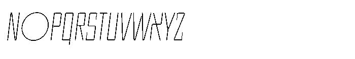 UT Sracotien Oblique Extra Condensed Thin Font UPPERCASE