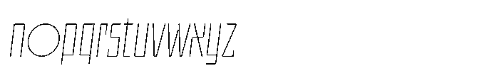 UT Sracotien Oblique Extra Condensed Thin Font LOWERCASE