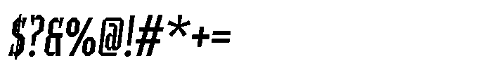 UT Sracotien Oblique Extra Condensed Font OTHER CHARS
