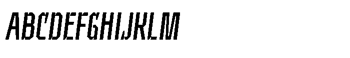 UT Sracotien Oblique Extra Condensed Font UPPERCASE