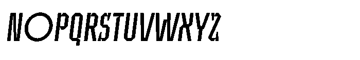UT Sracotien Oblique Extra Condensed Font UPPERCASE