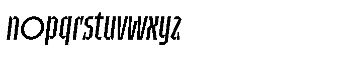 UT Sracotien Oblique Extra Condensed Font LOWERCASE