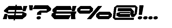 UT Sracotien Oblique Extra Expanded Black Font OTHER CHARS