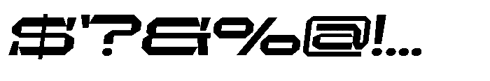 UT Sracotien Oblique Extra Expanded Bold Font OTHER CHARS
