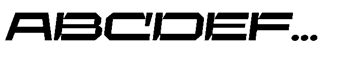 UT Sracotien Oblique Extra Expanded Bold Font UPPERCASE