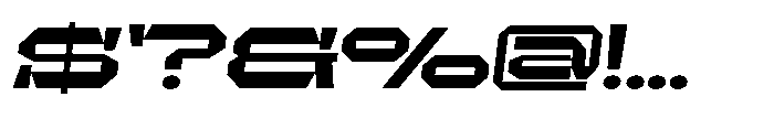 UT Sracotien Oblique Extra Expanded Extra Bold Font OTHER CHARS