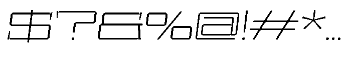 UT Sracotien Oblique Extra Expanded Extra Light Font OTHER CHARS