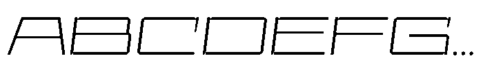 UT Sracotien Oblique Extra Expanded Extra Light Font UPPERCASE