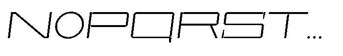 UT Sracotien Oblique Extra Expanded Extra Light Font UPPERCASE