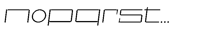 UT Sracotien Oblique Extra Expanded Extra Light Font LOWERCASE
