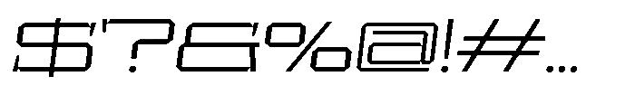 UT Sracotien Oblique Extra Expanded Light Font OTHER CHARS