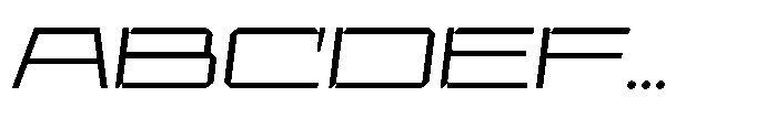 UT Sracotien Oblique Extra Expanded Light Font UPPERCASE